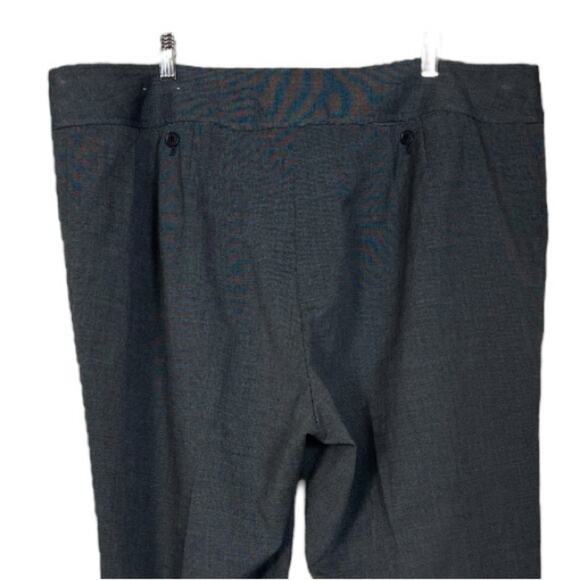 Lane Bryant Trousers Wide Leg Mid Rise Flat Front Dark Gray Women’s Size 20 - Picture 6 of 8